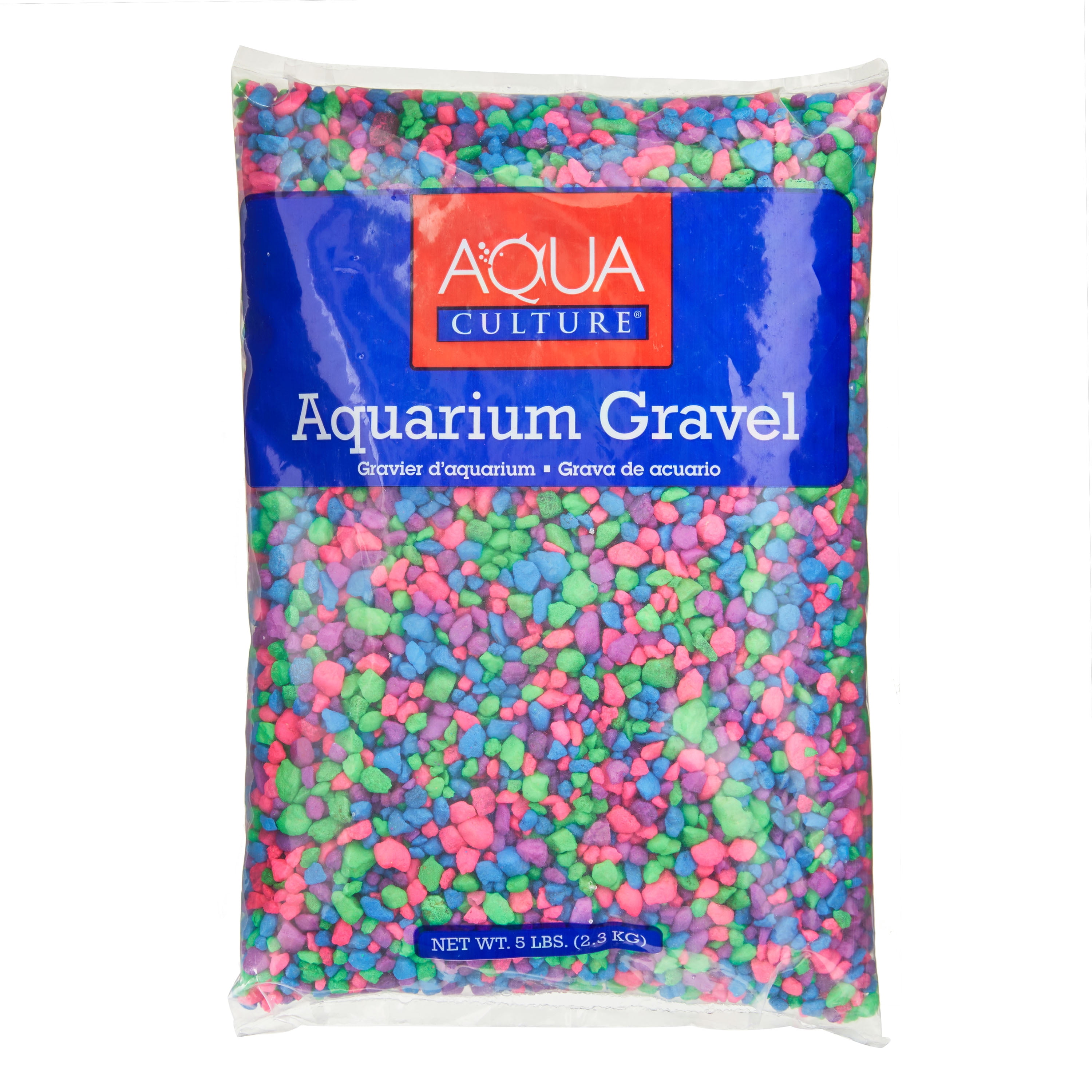 Aqua Culture Aquarium Gravel, Hot Rainbow, 5 lb