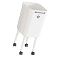 thumbnail image 4 of Cubo de basura con ruedas Contenedor de basura Cómodo Robusto Durabilidad Ergonómico Práctico Blanco, 4 of 9