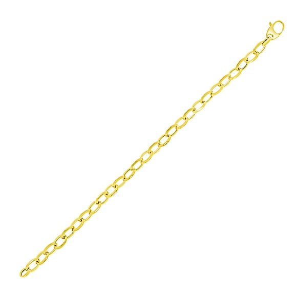 14k Yellow Gold Cable Chain Style Bracelet Size 7.5 inches