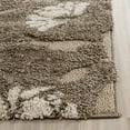thumbnail image 6 of SAFAVIEH Florida Teodor Floral Shag Area Rug, Smoke/Beige, 5' x 5' Square, 6 of 6
