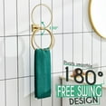 thumbnail image 4 of KOKOSIRI Towel Holder Wall Mounted Gold Bathroom Hardware Bath Towel Rings Hand Towels Hanger Rack Stainless Steel, B3010BG, 4 of 7