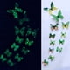 thumbnail image 1 of 12pcs Luminous Wall Stickers, Decoración magnética para el hogar, Mariposas verdes fluorescentes 3D Stickers para la habitación, 1 of 2