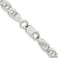 thumbnail image 4 of Diamond2Deal 925 Sterling Silver 5.7mm Diamond-Cut Flat Anchor Curb Chain Necklace for Men 26", 4 of 6