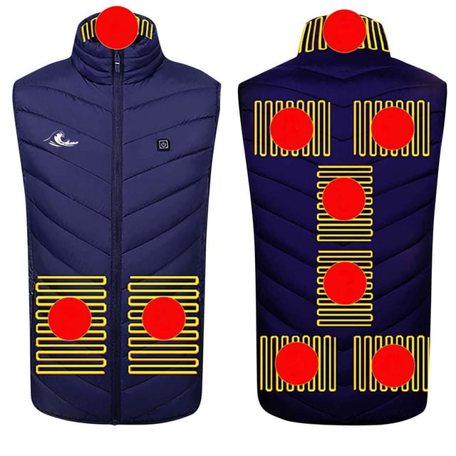 Heated Vest For Men, Camo USB Heated Jacket Sleeveless With 2-Zone Heat Control, Battery Pack Powered Outdoor Wear