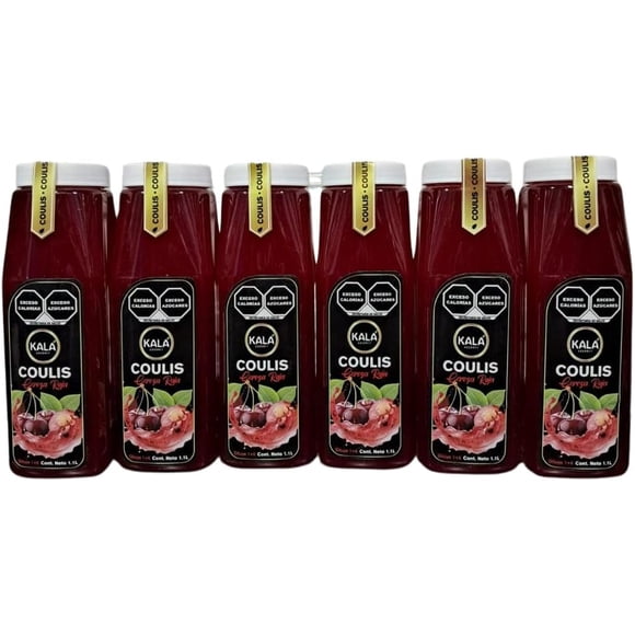 Kit de 6 Coulis Kala Para Preparar Bebidas De 1.1 Lt Sabor Cereza