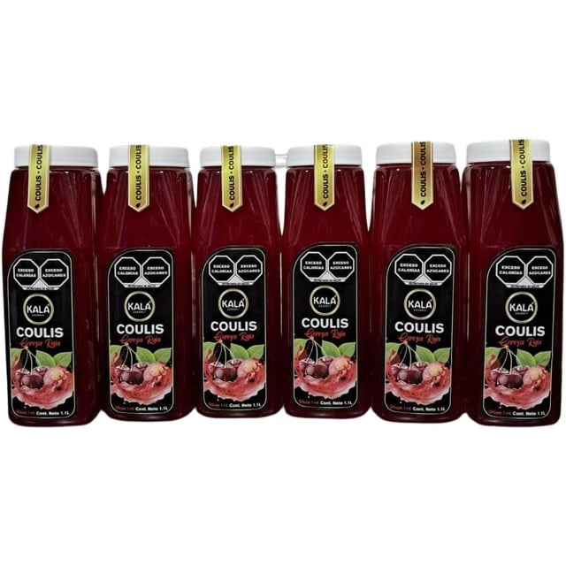 Kit de 6 Coulis Kala Para Preparar Bebidas De 1.1 Lt Sabor Cereza