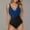 Blue, variant on LEBONYARD Women's One-Piece Sleeveless Swimsuit:Quick Drying & Cute,Womens Solid Swimsuits Ruched Criss Bathing Suits V Neck Blackless Swimwear Army Green M