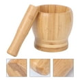 thumbnail image 2 of 2pcs Useful Kitchen Household Garlic Pugging Pot Pedestal Bowl Mortar and Pestle Set for Home Restaurant (L Size), 2 of 8