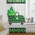 thumbnail image 6 of St. Patrick's Day Sheer Curtains 108" Extra Long, Spring Green Grass Truck Plaid Gray Wood Light Filering Curtains, Privacy Drapes Simi Floor to Veiling Curtain for Living Room Window Treatment, 6 of 9