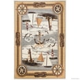 thumbnail image 2 of Allstar African Contours Collection Sailboat Area Rug (5' 2" x 7' 1"), 2 of 7