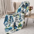 thumbnail image 3 of Rateoe Game All Day Pattern Flannel Throw Blanket, Ultra-soft Blanket for Bed, Couch, Car, Hypoallergenic Anti-pilling blanket-80"x60"(Vertical), 3 of 6
