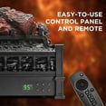 thumbnail image 3 of TURBRO Eternal Flame 26-Inch Infrared Quartz Electric Fireplace Log Heater - Realistic Pinewood Logs, Adjustable Flame Colors, Remote Control, Thermostat, Timer - EF26-PB, 1500W, 3 of 6