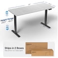 thumbnail image 4 of VIVO Electric 60” x 30” Stand Up Desk Workstation, Dark Gray Top, Black Frame, 4 of 8