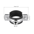 thumbnail image 3 of Uxcell 1-1/4" (32mm) Iron Wall Ceiling Mount Adjustable Pipe Bracket Clamp 10 Pack, 3 of 6