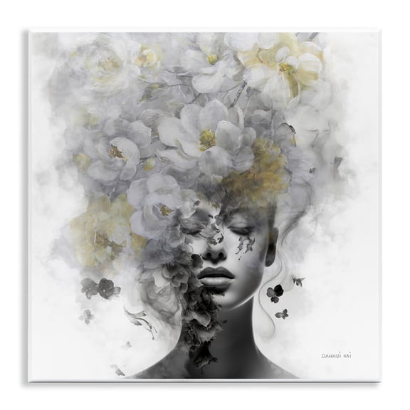 Stupell Industries Hidden Spring Visage People Painting Unframed Art Print Wall Art, 12 x 12