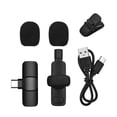 thumbnail image 2 of Riwcyla Wireless Lavalier Microphone Clip,on Omnidirectional Mic Microphone System with Wind Muff Type,C Port Replacement for Android Smartphone Live Stream Interview Recording Video Conference O, 2 of 6