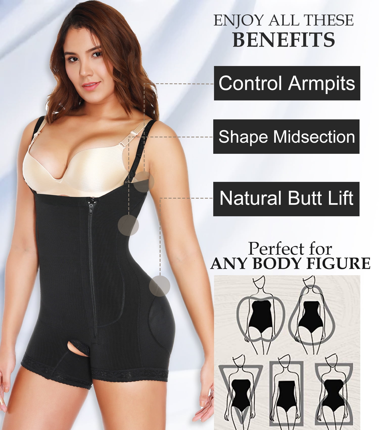 SHAPEVIVA Fajas Colombianas Postparto BBL Stage 2 Post Surgical Compression  Garments for Women 