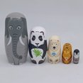 thumbnail image 2 of Animal Matryoshka Elephant Panda White Bear Russian Nesting Dolls Toy, 2 of 8