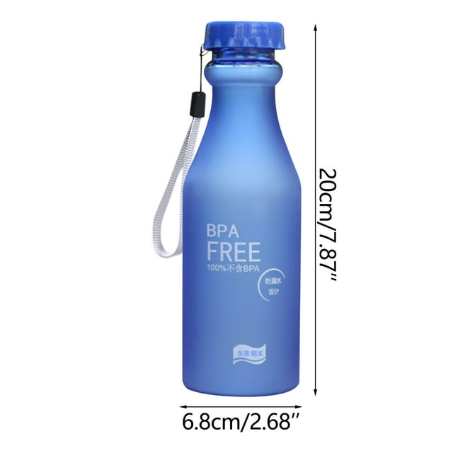 550ml Transparent Matte Plastic Sports Water Bottle - Portable Leak-Proof Cup with Lifting Rope for Outdoor Travel, Office Use, Durable PC Material