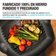 thumbnail image 3 of Sartén de Hierro Fundido Precurado Casa Litus tipo Grill Parrilla Extra Grande, 3 of 7