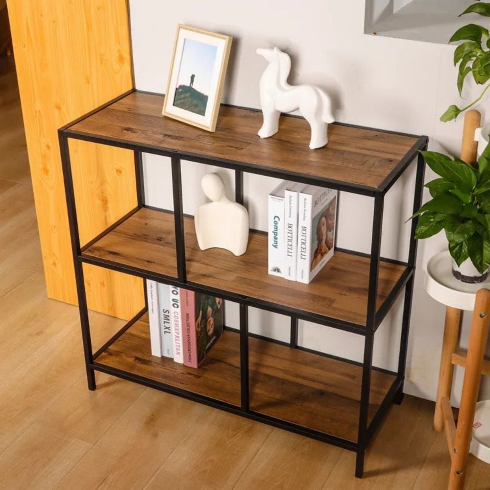 Vroegst linnen Leegte FRAPOW Console Table for Living Room, Entryway Table, Sofa Table with  3-Tier Storage Shelves, Rustic Brown - Walmart.com