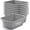Gray, variant on 8 Pack Wash Basins Plastic Wash Tub Red 7 Quart Graduated Buckets Rectangular Plastic Hospital Bedside Soaking Tub Washing Basin for Cleaning Foot Bath Washing Dishes Face Cleansing