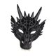 thumbnail image 4 of Máscara de dragón 3D Máscara de media cara Adultos de miedo Accesorios de disfraces de Halloween Cosplay Negro jinwen Cubierta de cabeza de dragón, 4 of 8