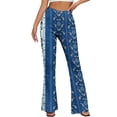 thumbnail image 4 of Abomasnow Women's High Waist Flare Pants Tummy Control Floral Print Bell Bottom High Stretch Yoga Pants for Workout Athletic Gym, 4 of 9