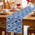 thumbnail image 5 of Blue Fish Coastal Cotton Linen Table Runner for Dining Kitchen, Watercolor Beach Ocean Nautical Wedding Outdoor Party Tablerunners Decoration, Dresser Scarf Coffee Tablecloth Runners 13x48 Inches, 5 of 9