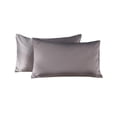 thumbnail image 2 of MintLimit 2Pcs Solid Satin Silk Pillow Cases Cushion Cover Pillowcase Bedding 48*74cm Gray Blue, 2 of 3