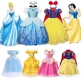 thumbnail image 2 of Vestido de princesa traje encanto para niñas Cosplay Cenicienta bella Aurora Blancanieves vestido de baile de malla disfraz de cumpleaños de Carnaval, 2 of 4