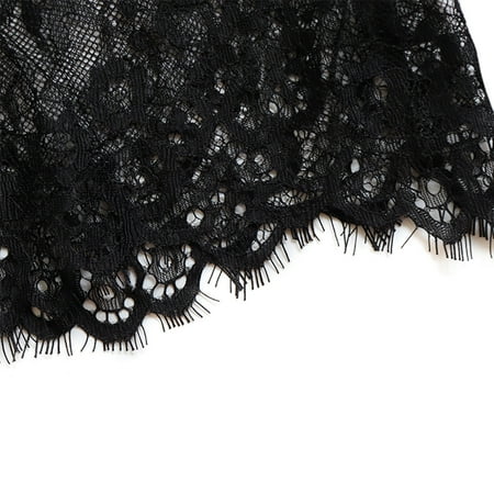 

zuwimk Womens Lingerie Women Lingerie Lace Nightdress Mesh Chemise V Neck Sleepwear Black XL