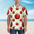 thumbnail image 4 of Bixox Men's Hawaiian Shirts Men's Fruit Apples Print Short-Sleeve Shirt-X-Large, 4 of 8