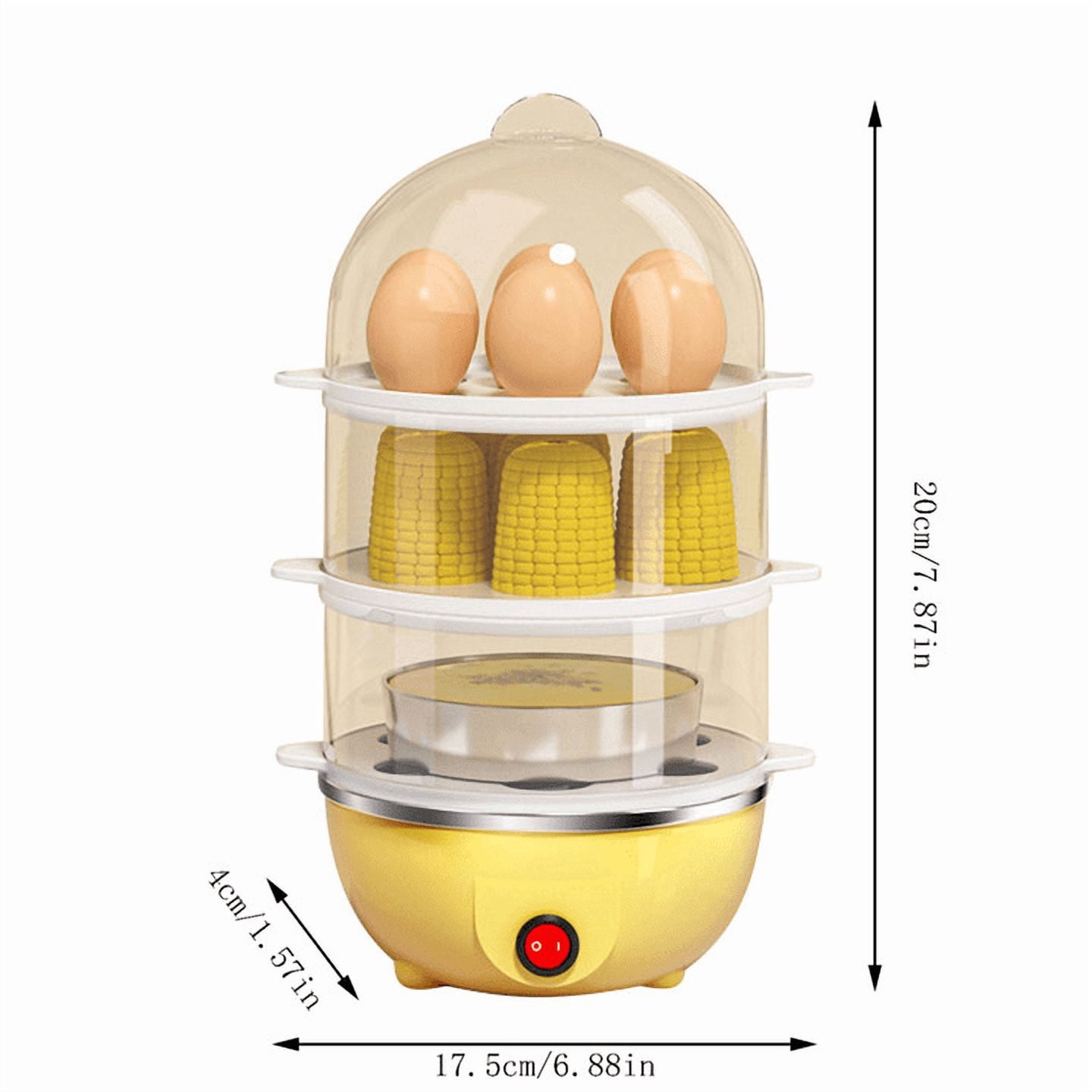 LLDYYDS Electric Egg Cooker Boiler Maker Soft, Medium or Hard Boil, Egg Capacity Two Layer Egg Maker,Egg Steamer,With Automatic Shut
