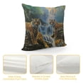 thumbnail image 4 of Chilfamy   Tiger Throw Pillow Cover Tropical Banyan Tree Pure Limestone Waterfalls Paradise Forest Cozy Square Cushion Case for Men Women Boys Girls Room Home Decor White, 4 of 5