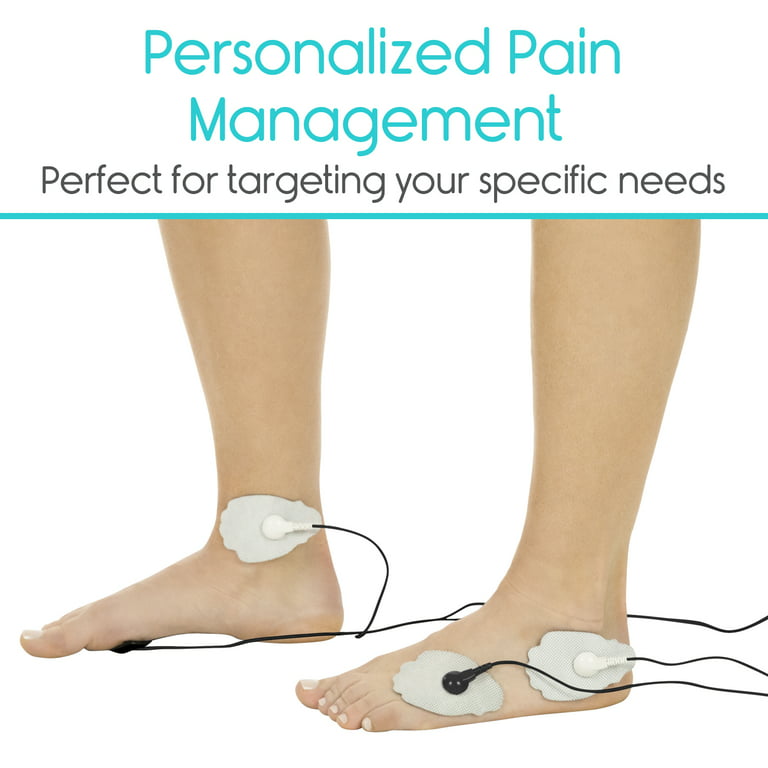  Vive Tens Unit Muscle Stimulator- Stim Machine with Self  Sticking Electrodes Pads, Massager for Upper & Lower Back, Sciatica, Neck  Pain Relief, Electric Shock Therapy for Muscles & Pain Management 