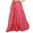 thumbnail image 2 of Phagun Women's Long Skirt Bohemian Gypsy Tiered Cotton Maxi Skirt Beach Wear, 2 of 5