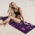 thumbnail image 6 of Uemuo Purple Snow Flakes Print Beach Towel for Women, Silver Fox Velvet Beach Towel, Quick-Dry Beach Towel,Pool Bath Beach Beach Towel Adult Blanket 27.5x55in, 6 of 6