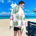 thumbnail image 5 of Flamingos Green Cactus Flowers Beach Towel 30" x 60", Quick Dry Bath Towel Super Absorbent Lightweight Travel Towel for Beach Yoga Swim Sport Camping Holiday, 5 of 7