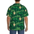 thumbnail image 5 of Naloa St Patrick's Day9 Men's Loose Fit Cuban Collar Short-Sleeve Shirt with Button-down and Chest Pocket for Everyday Wear Outings - X-Large, 5 of 7