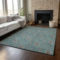 thumbnail image 6 of Addison Rugs Mayfield Washable Transitional Floral Teal Rectangle Rug, 10' x 14', 6 of 6