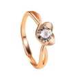 thumbnail image 1 of Anillo de diamantes en corazón de cuproníquel puro para mujer Fiudx regalo festivo, 1 of 2