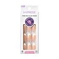 thumbnail image 1 of Open Box KISS imPRESS French Press on Nails, Everlasting, White, Medium Almond, 30 Count, 1 of 1
