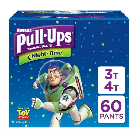 - Pull-Ups Boys' Night-Time Training Pants, Size 3T-4T, 60 Ct