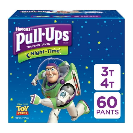 Pull-Ups Boys' Night-Time Training Pants, Size 3T-4T, 60 (Best Toys To Help Baby Pull Up)