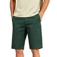 thumbnail image 3 of Men's Casual Chino Shorts Loose Fit Thin Breathable Summer Work Pants, Cotton-Spandex Elastic Waist Quick Dry Business Office Daily Wear Activewear Essentials | JASKFLY,Army Green L, 3 of 6