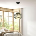 thumbnail image 1 of Lámpara colgante LED perfecl ajustable decoración del hogar Luz blanca negra, 1 of 8