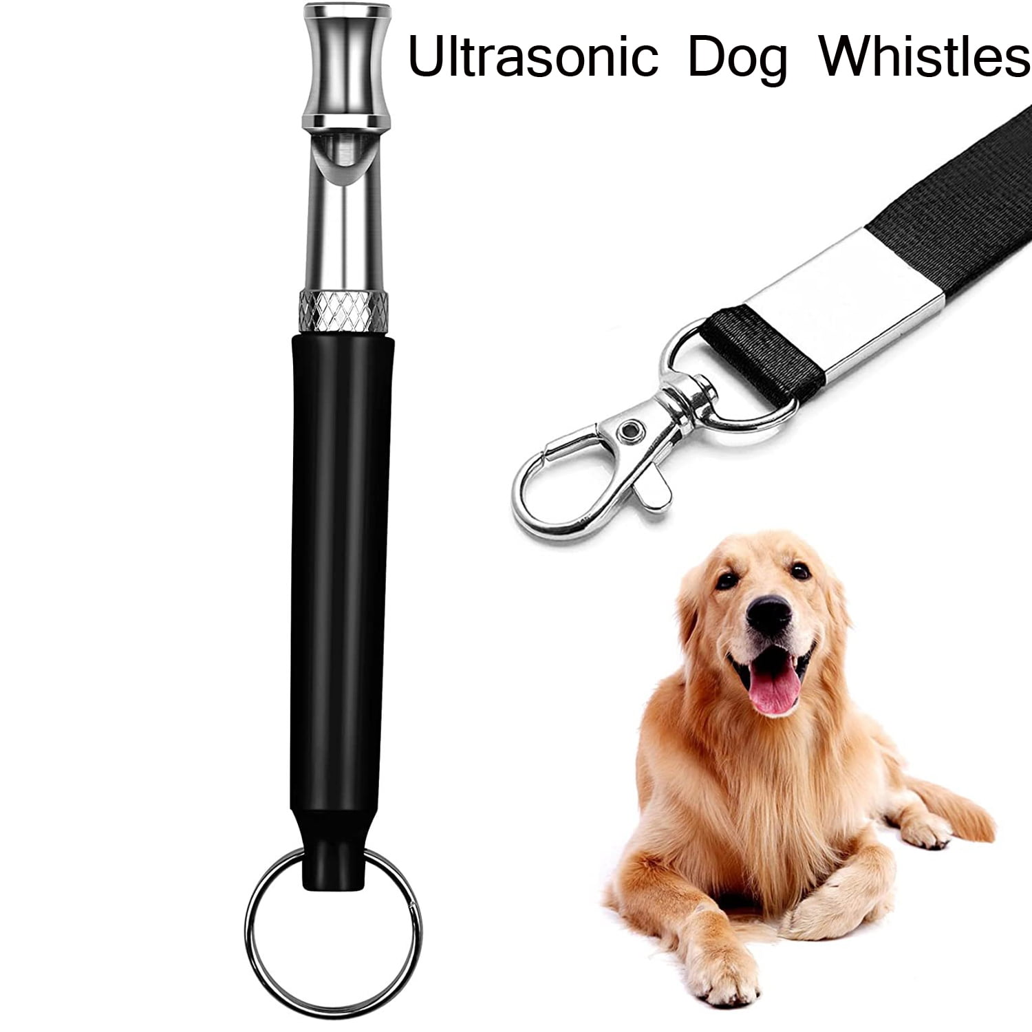 Dog Whistle for Recall Training Include Free Black Strap Lanyard Yellow Professional Dogs Whistles Howan Dog Training Whistle to Stop Barking 