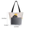 thumbnail image 5 of Kll Tote Bag For Women Dachshund Sitting In Bathtub Print Shopping Grocery Reusable Bags For Office School Shopping Travel, 5 of 8