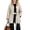 Apricot, variant on Oversized Mid Long Trench Coats for Women Plaid Lined Button Up Windbreaker Jacket with Belt